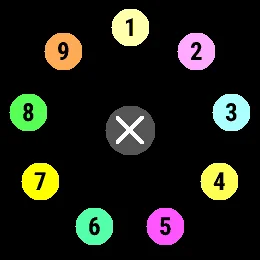 Spider Sudoku circular number picker